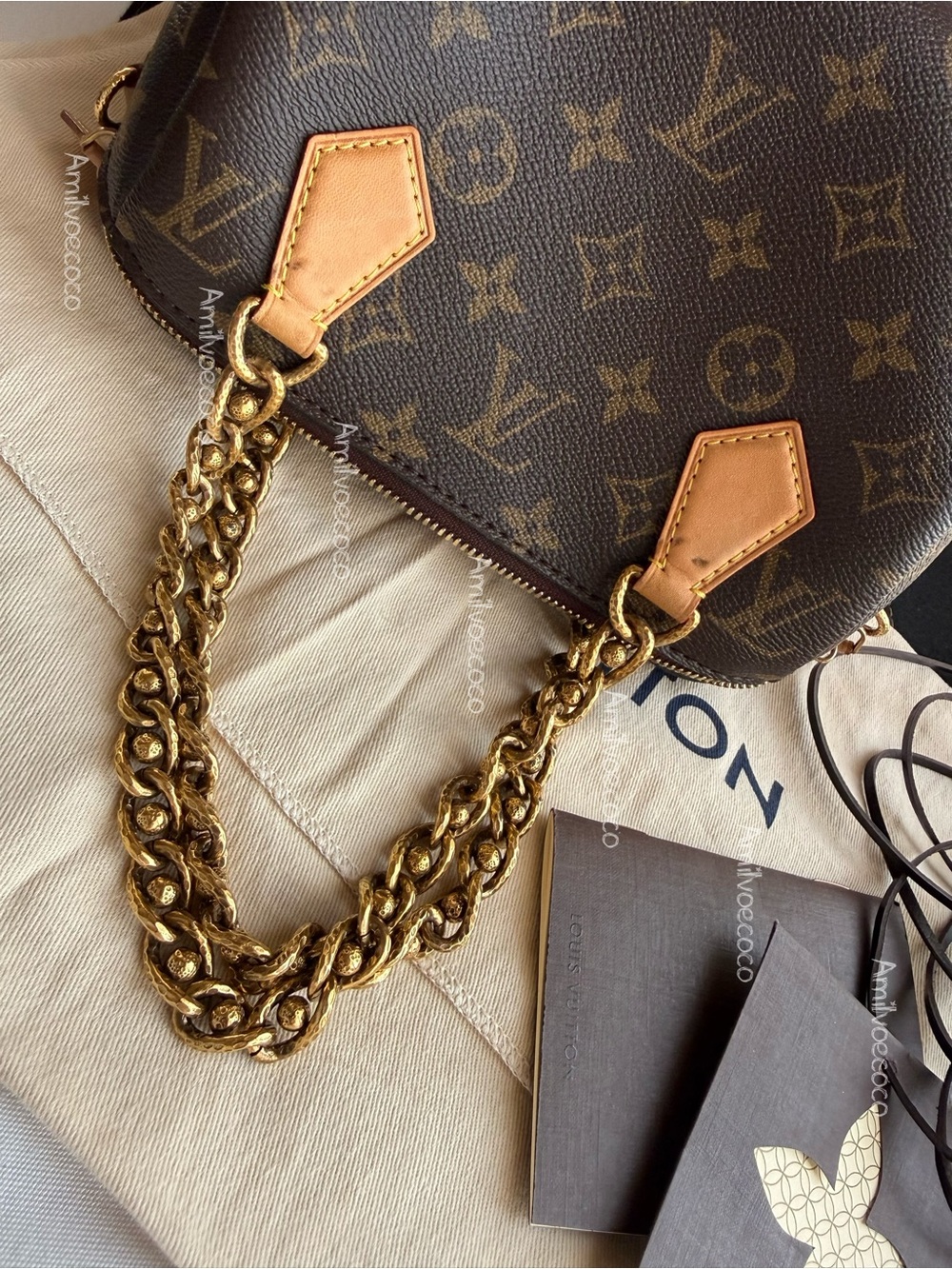 Louis Vuitton Chain Speedy 20 FW 2013-14 Runway Monogram RARE Bag - Picture 14 of 16